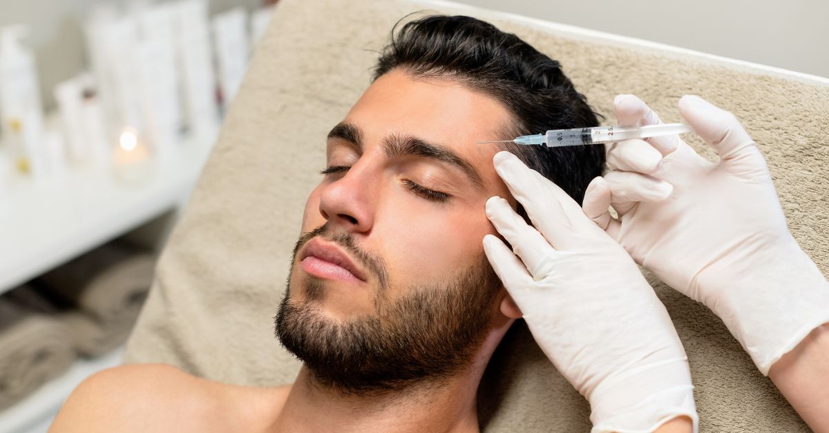 Mand får botox
